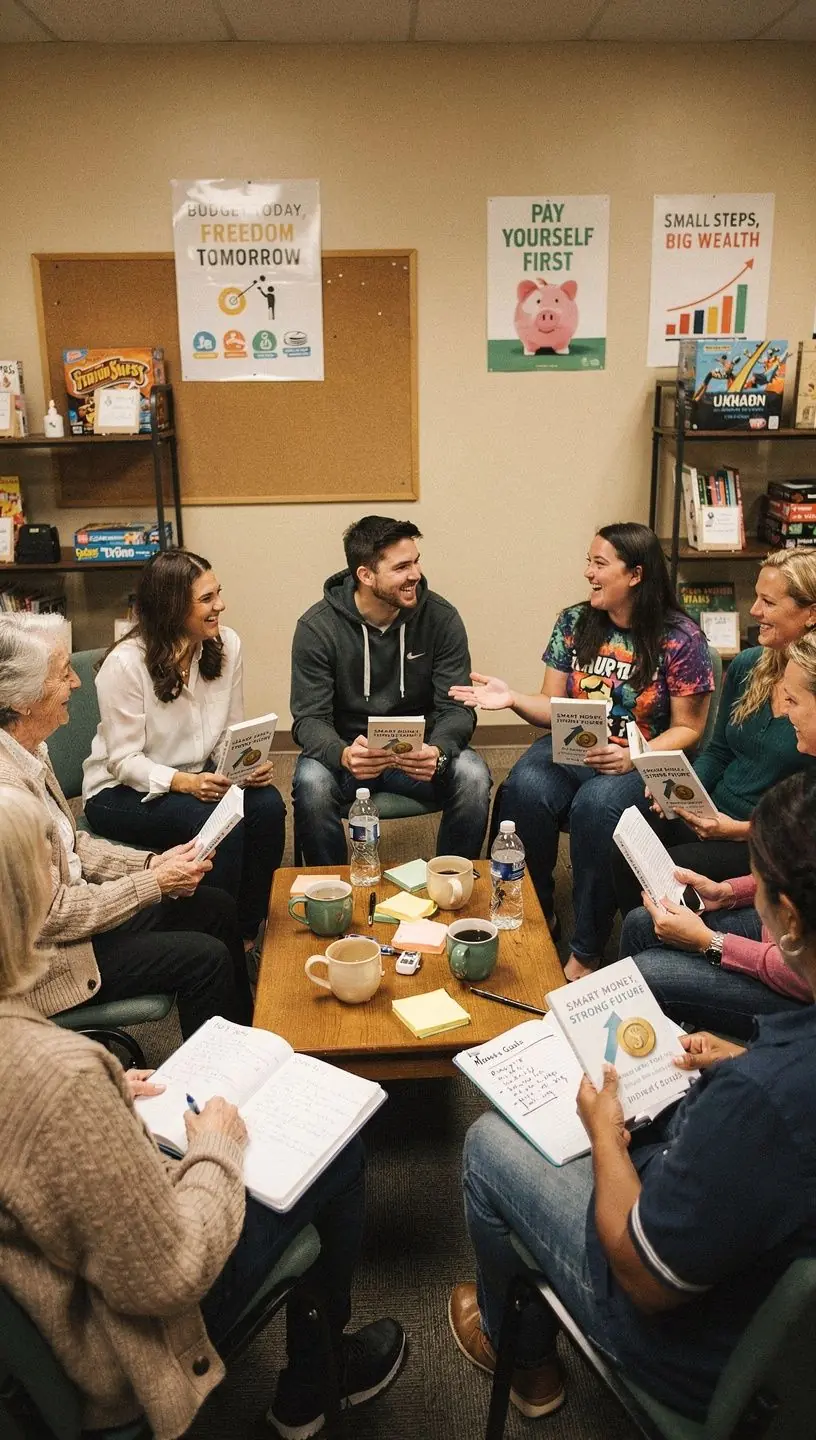 Detailný záber na finančný plánovač s poznámkami a rozpočtovými tabuľkami.